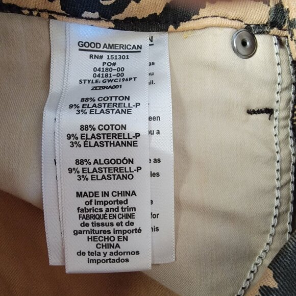 NEW Good American Good Waist Skinny Jeans Womens 4 Leopard Print Chic Modern - Picture 8 of 8